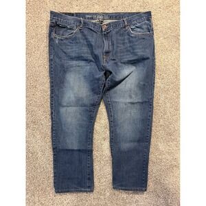 Plugg Co. Mens Blue Denim Jeans Relaxed Fit 44x32‎ Cotton Blend Casual